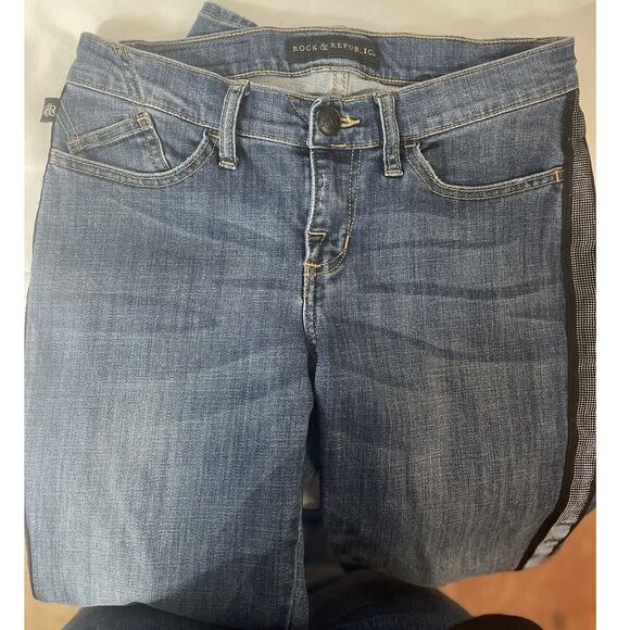 Rock & Republic Women's Denim Jeans Size 6 Leg Stripe - Picture 6 of 6